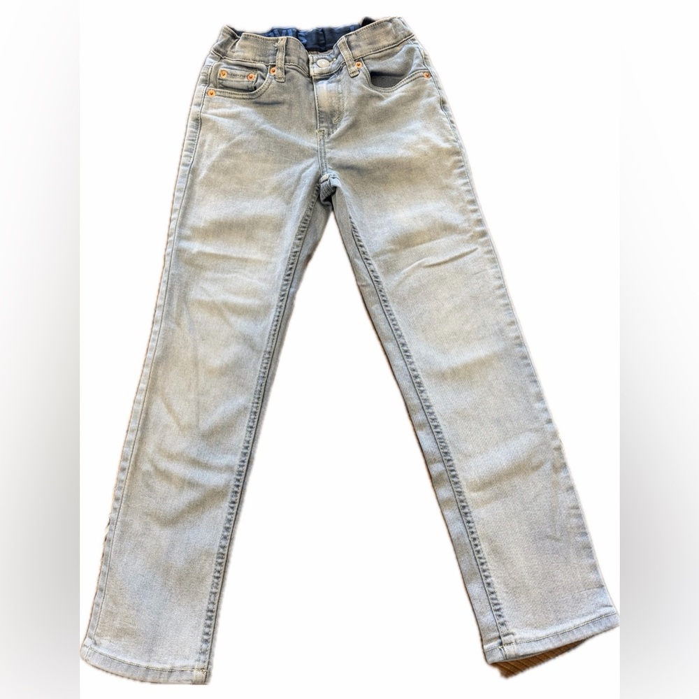 Levi's 502 Boys Sz 8 Reg Sky Blue Slim Straight Jeans - Picture 2 of 8